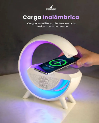 Parlante Bluetooth, Radio FM y Cargador Wireless